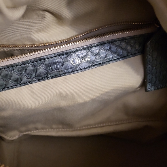Authentic Rare Chloe Python square bag - Picture 11 of 14